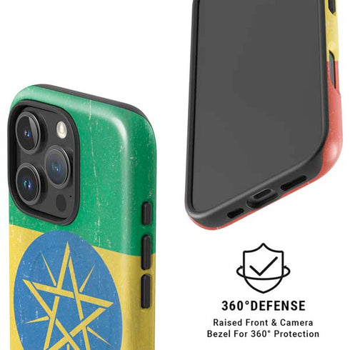 Ethiopia Flag Distressed iPhone 16 Pro Magsafe Impact Case